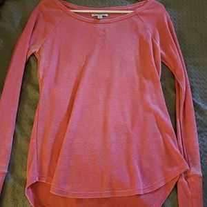 Long sleeve waffle shirt